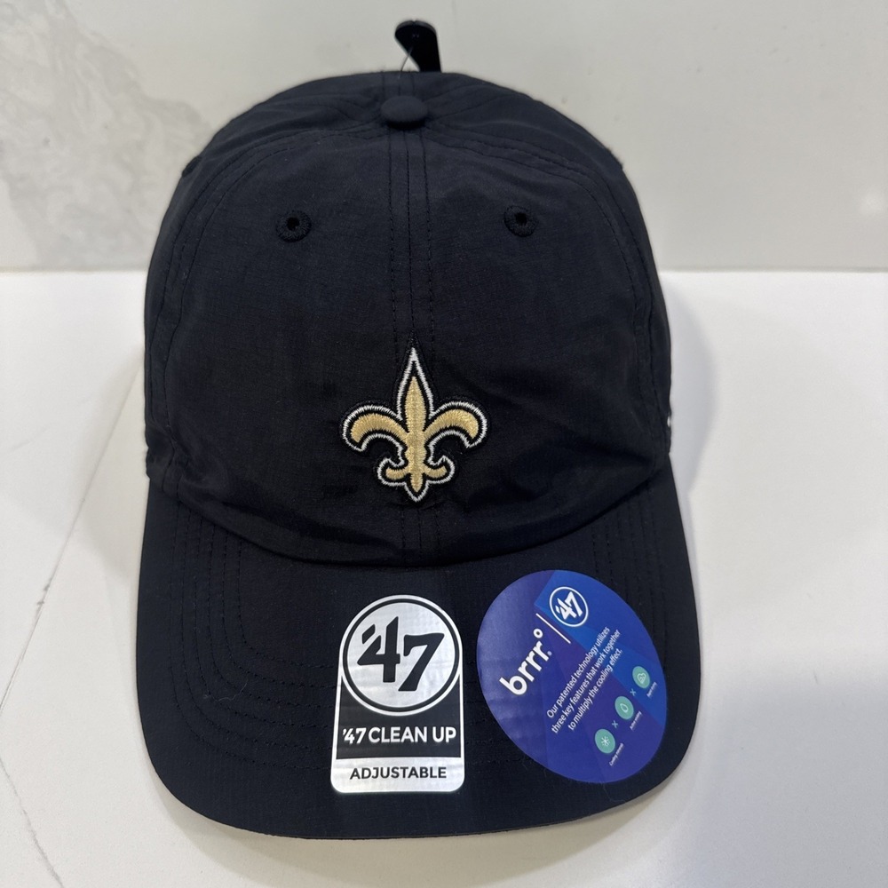 47 Brand New Orleans Saints Adjustable Hat Black NFL Baseball Cap Buckle Strap